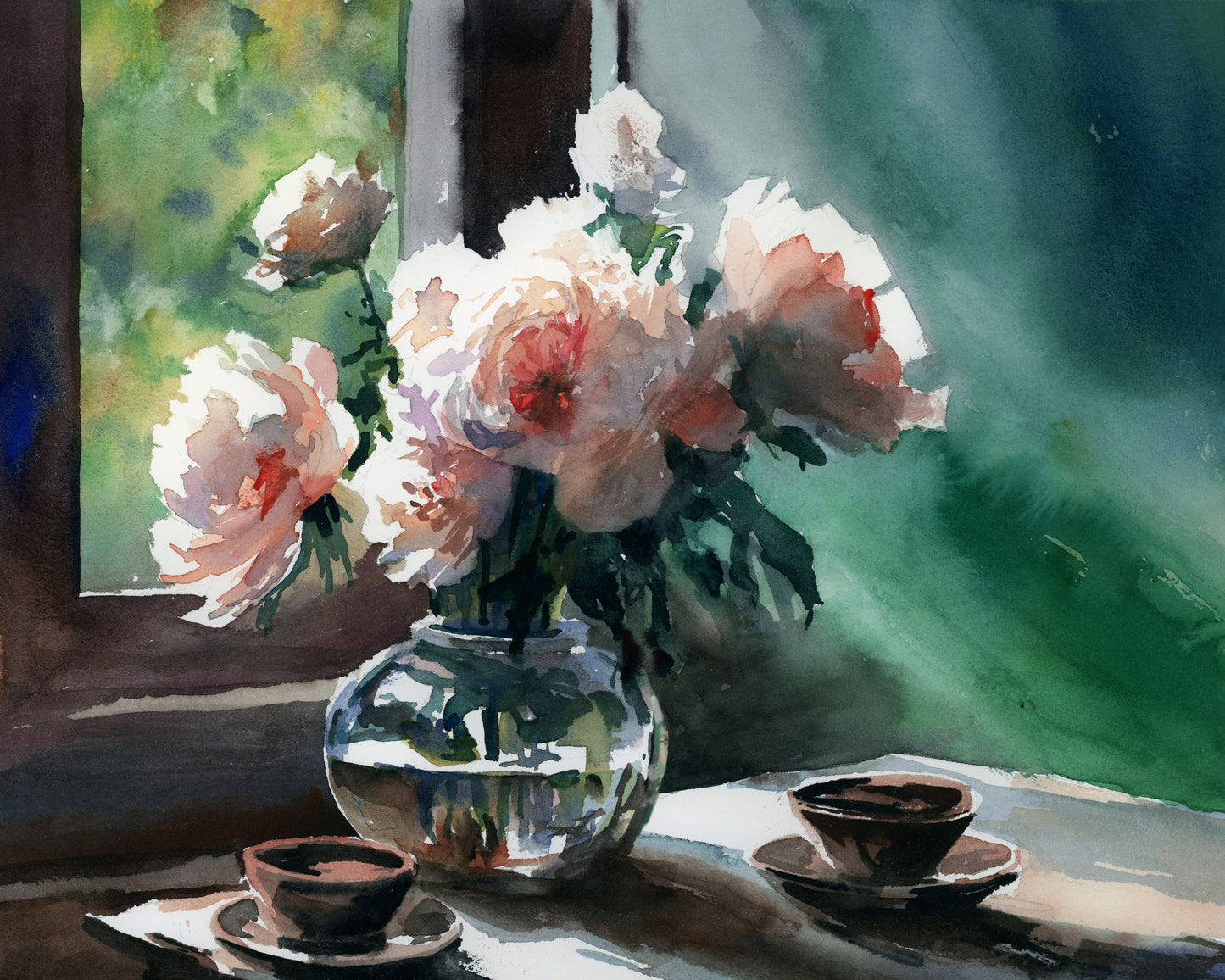 Peonies and Window