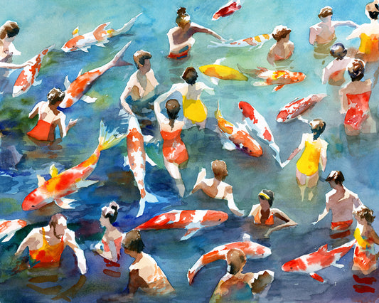 Renaissance Swimmers & Koi 1