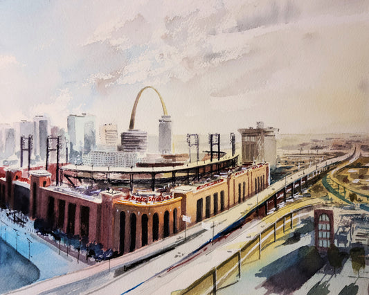 STL Busch Stadium and Skyline