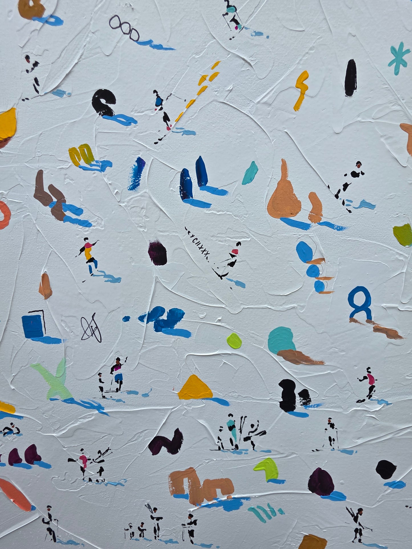 Skiing the Shapes - Original 38x74